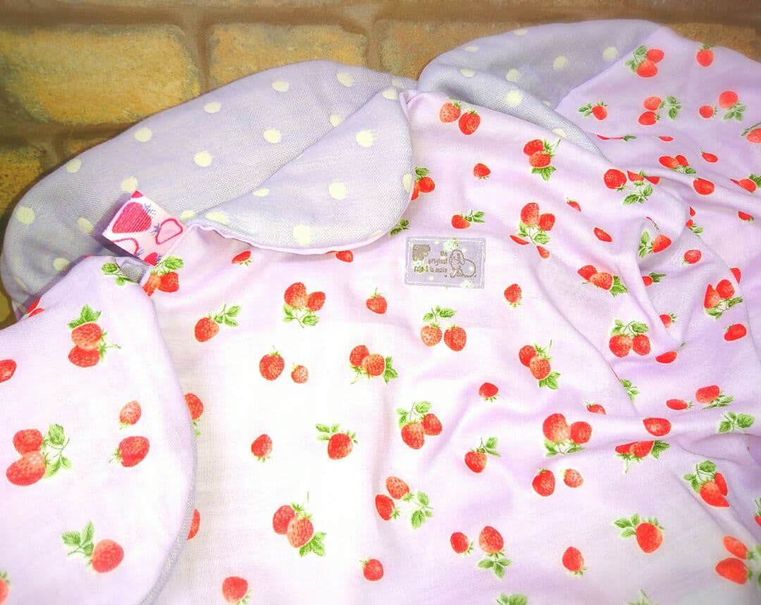 専用❤みかん＊超特価⭐ふわとろ８重ガーゼ⭐超特大ブランケット❤リアル苺＊パープル