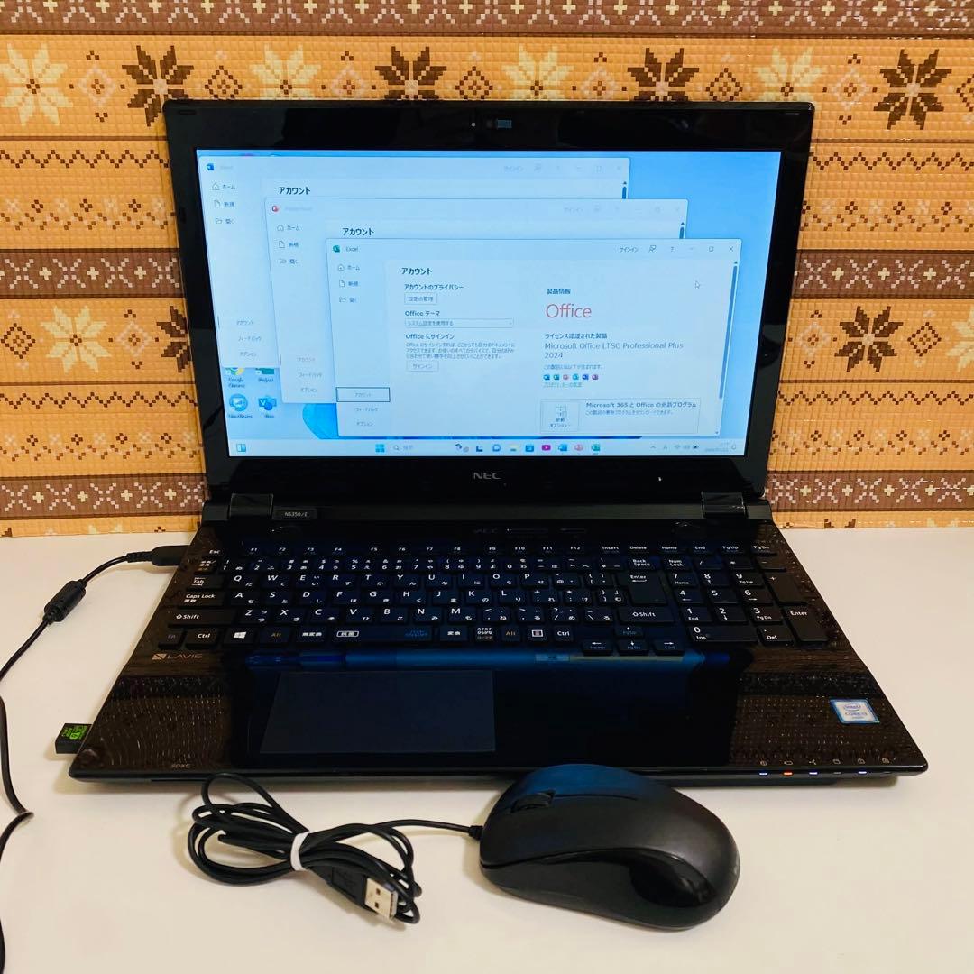 Y59 NECノートパソコン WEBカメラSSDサクサク動く Windows11