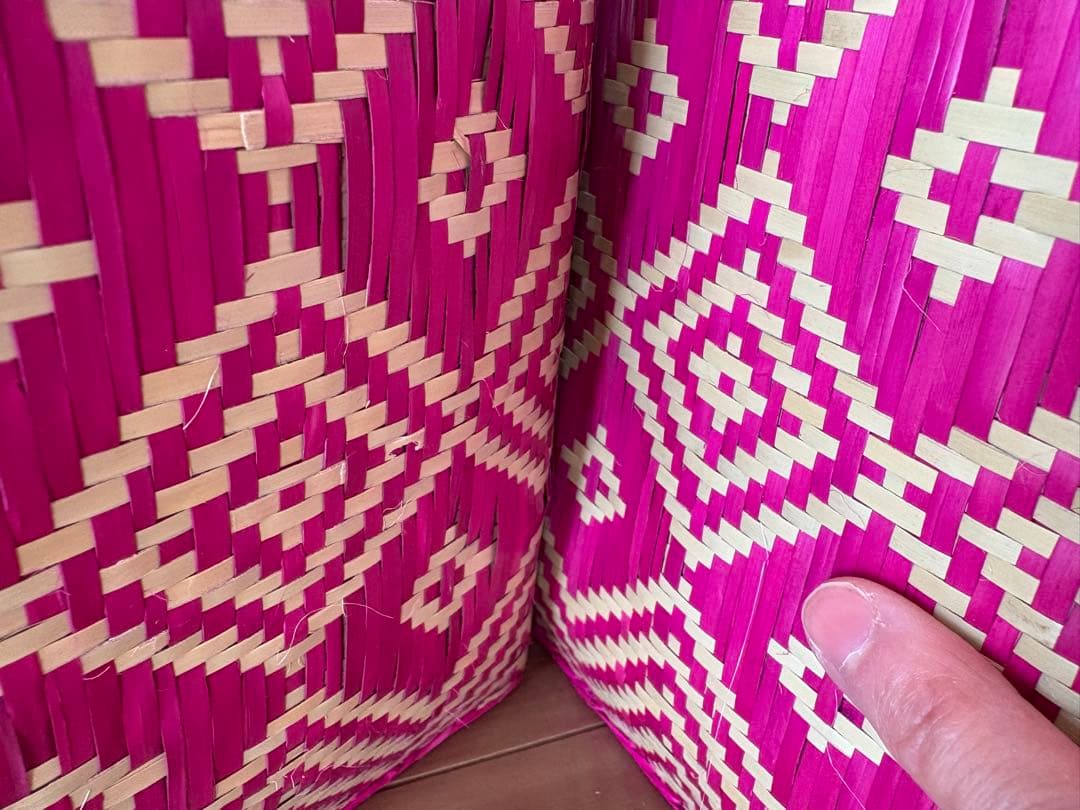 ピンク系収納ボックス２点セット ソカシ かごバスケット インテリア