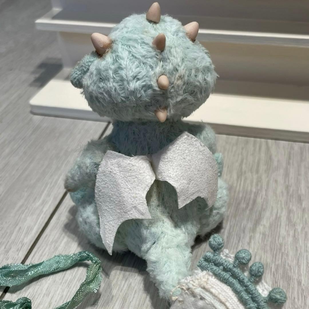 ミントソーダ味のドラゴン ハンドメイド 海外作家様 ぬいぐるみ アーティストベア