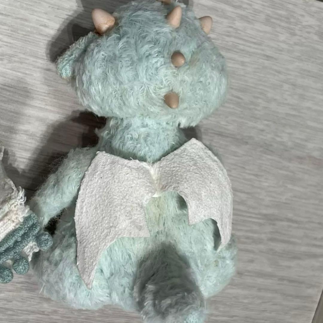 ミントソーダ味のドラゴン ハンドメイド 海外作家様 ぬいぐるみ アーティストベア