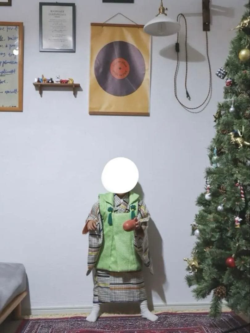 3歳　七五三　男の子　被布　着物