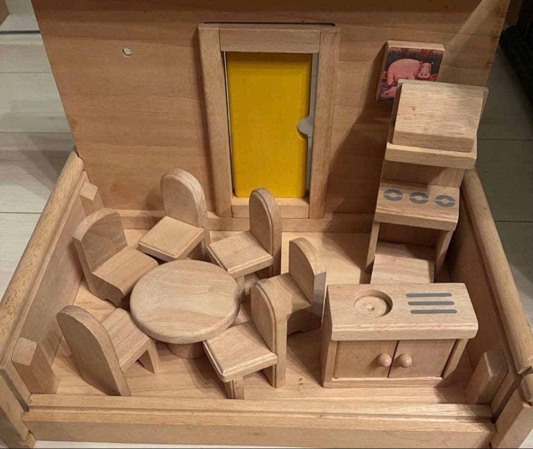 PLAN TOYS プラントイズ 木製 ドールハウス ドール 小物