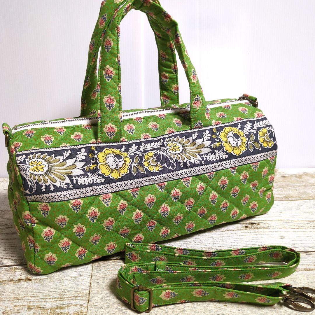 2wayボストンバッグ　キルティングポーチ　ハンドメイド