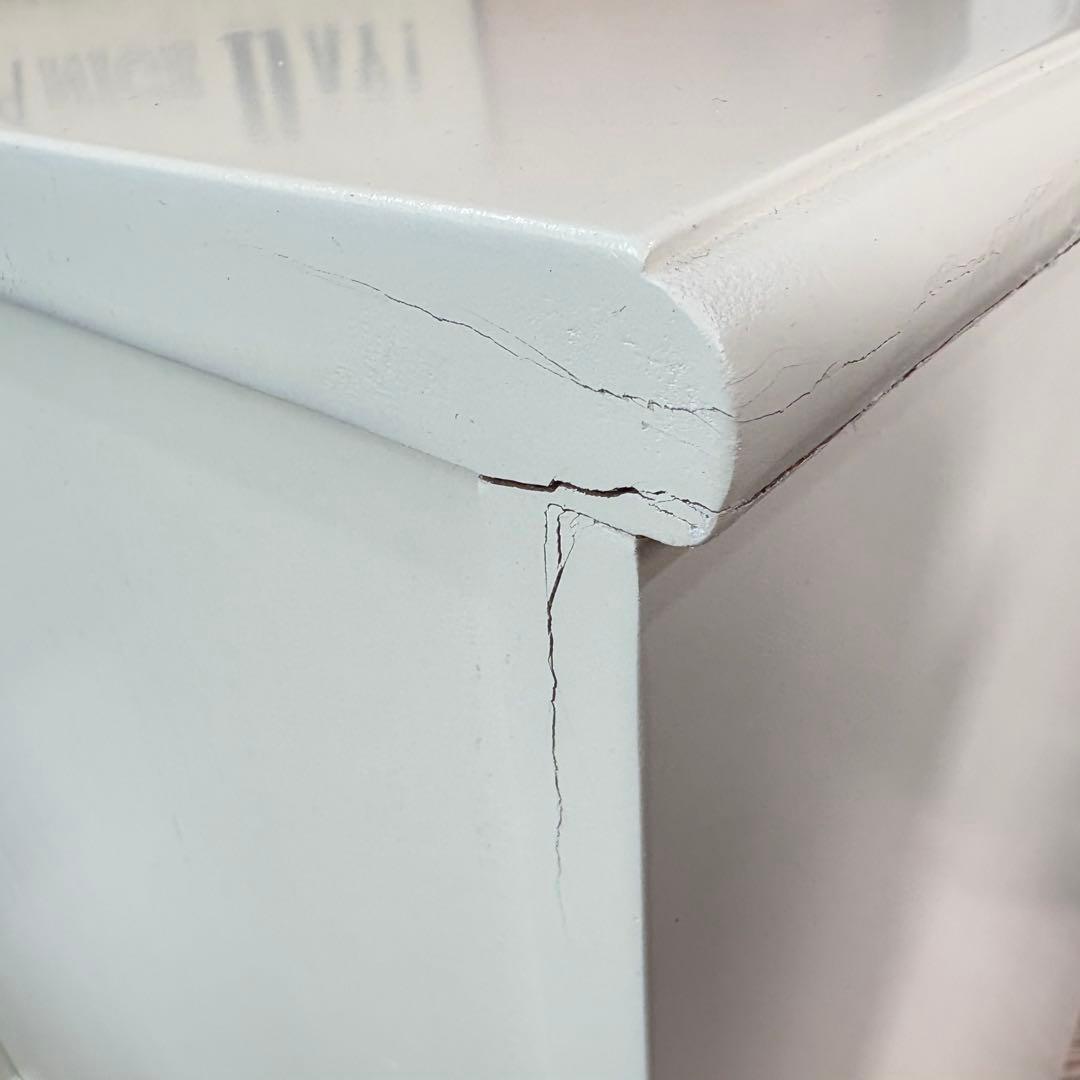 訳あり品【145】フレンチカントリー調ホワイトチェスト四段五つ引き木製タンス収納