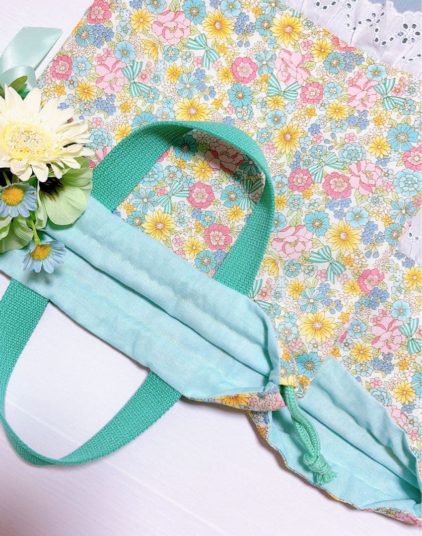 ハンドメイド　オーダー受付　レッスンバッグ　上履き入れ　体操服袋　巾着　入園入学