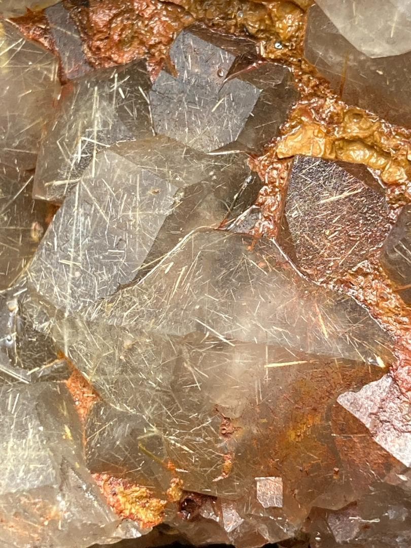 ゴールドルチル スモーキーゴールドルチルクォーツ 原石 クラスター 天然石