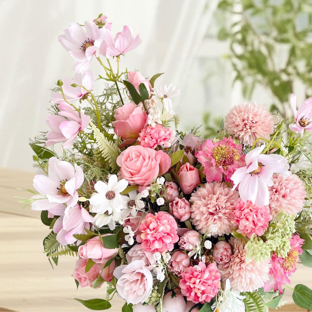 光触媒フラワー 贅沢バスケットアレンジメント 光触媒 記念日 ギフト