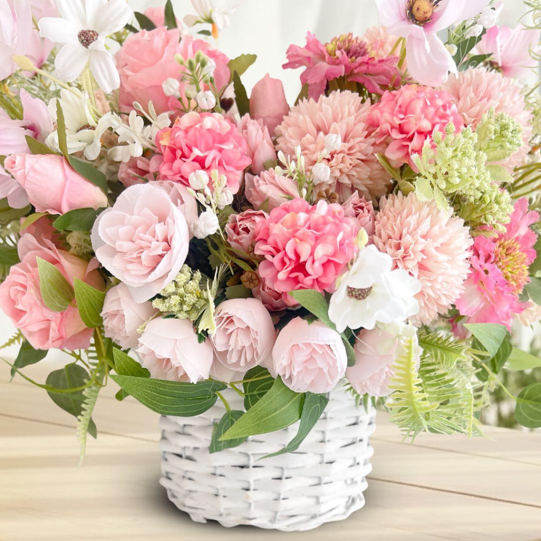 光触媒フラワー 贅沢バスケットアレンジメント 光触媒 記念日 ギフト