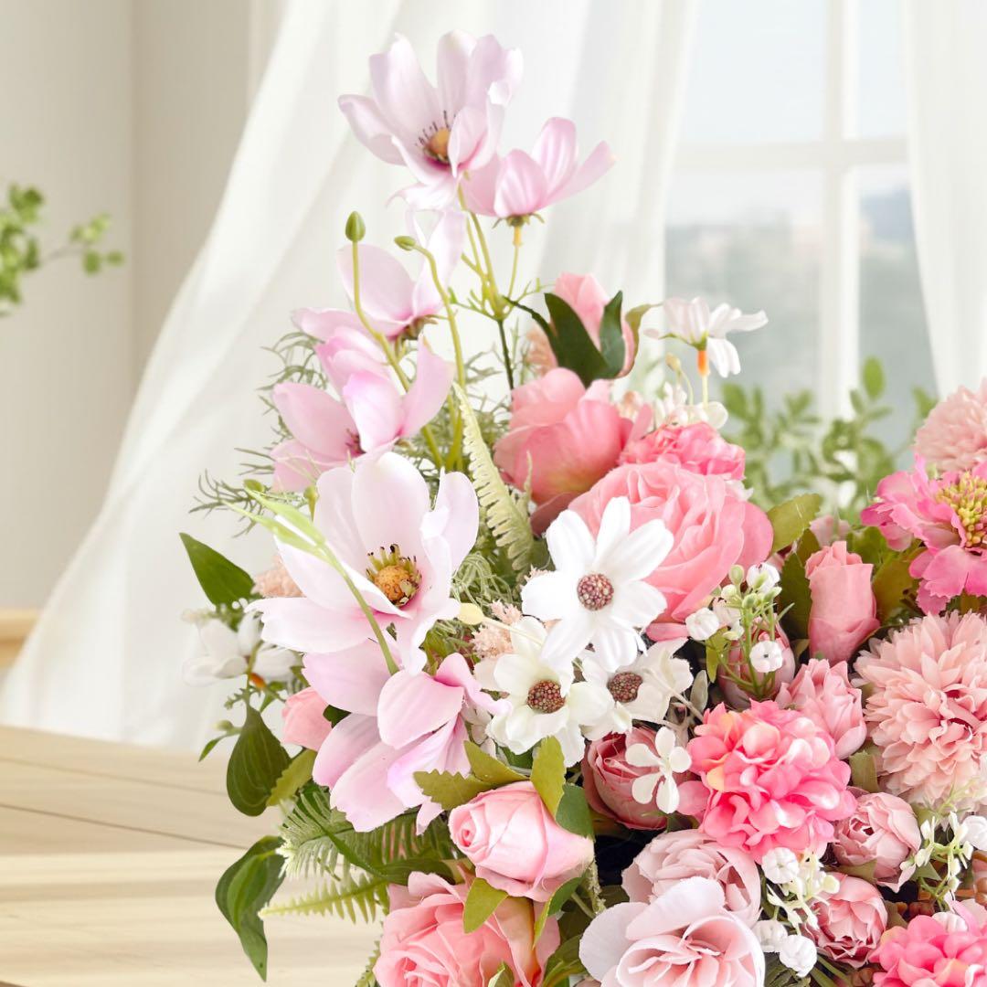 光触媒フラワー 贅沢バスケットアレンジメント 光触媒 記念日 ギフト