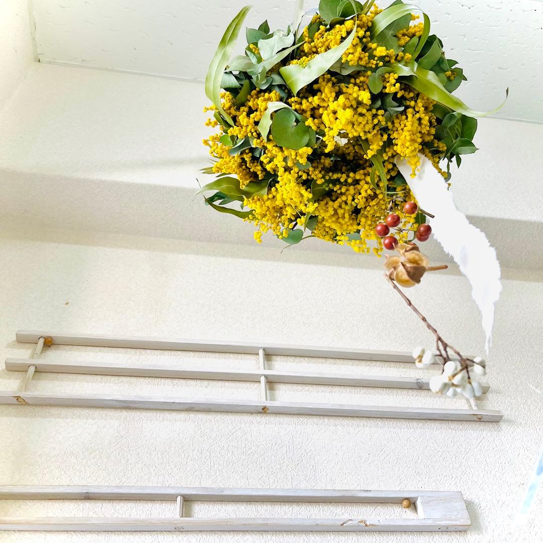 ミモザリース　ミモザスワッグ　ミモザユーカリリース　フライングリース