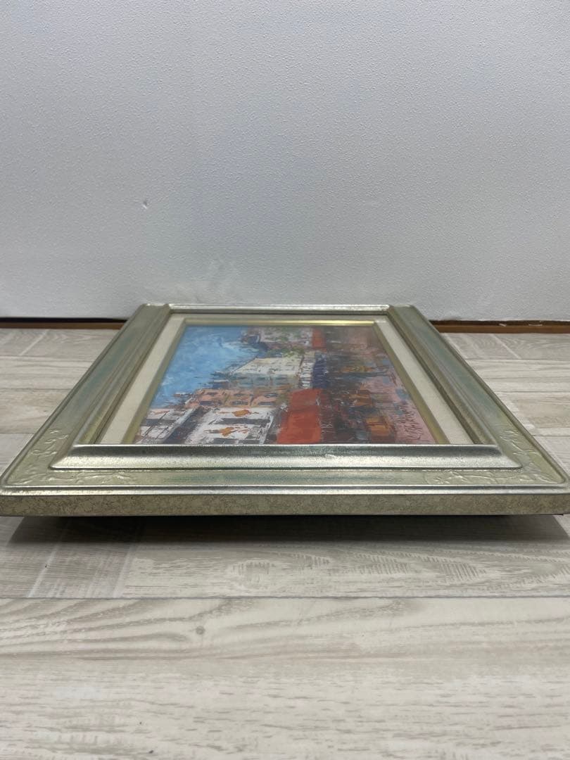 絵画美品　サイン有　石川啓司　「パリ風景」　油絵　アート　風景画　インテリア