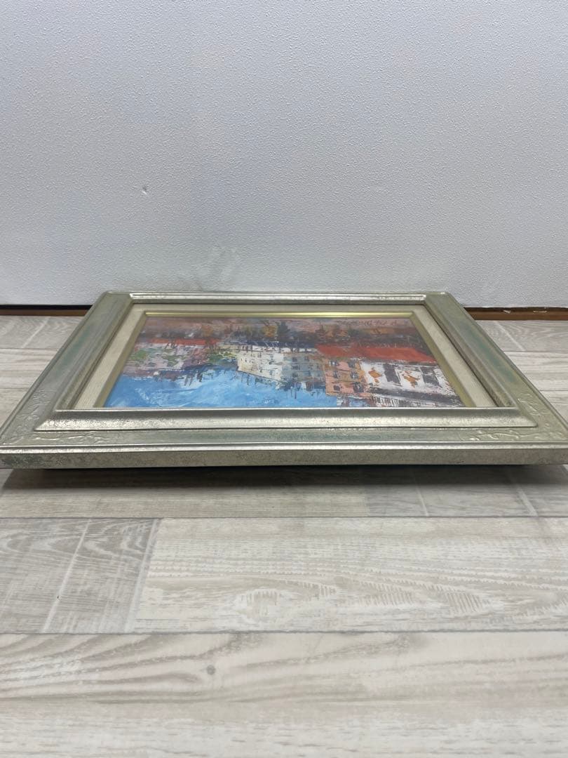 絵画美品　サイン有　石川啓司　「パリ風景」　油絵　アート　風景画　インテリア