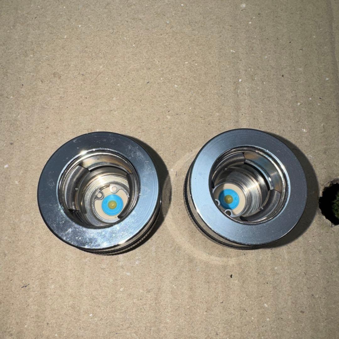 金属製シルバー蛇口2個セット L字型散水用バルブ ［2273］