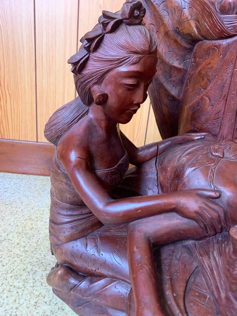 置物　木彫り　特大　約27キロ　バリ島　工芸品　美術品