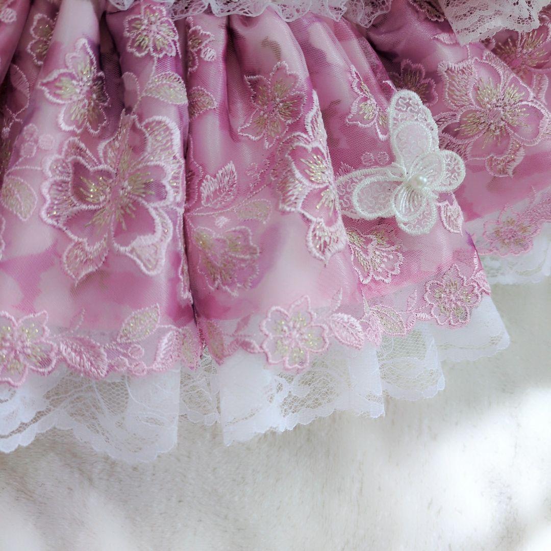 ウィッシュミーメルコスチューム　メルメルドール　金糸のピンク紫コス　1478