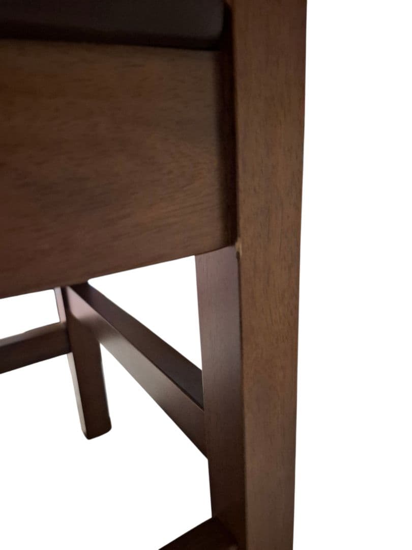 【和モダン】ダイニングチェア 2脚セット ダークブラウン PVCレザー スリム