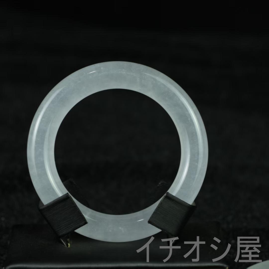 中国古美術『翡翠 高氷種 円条バングル』旧蔵 天然石 玉器 腕輪 お守り 装身具