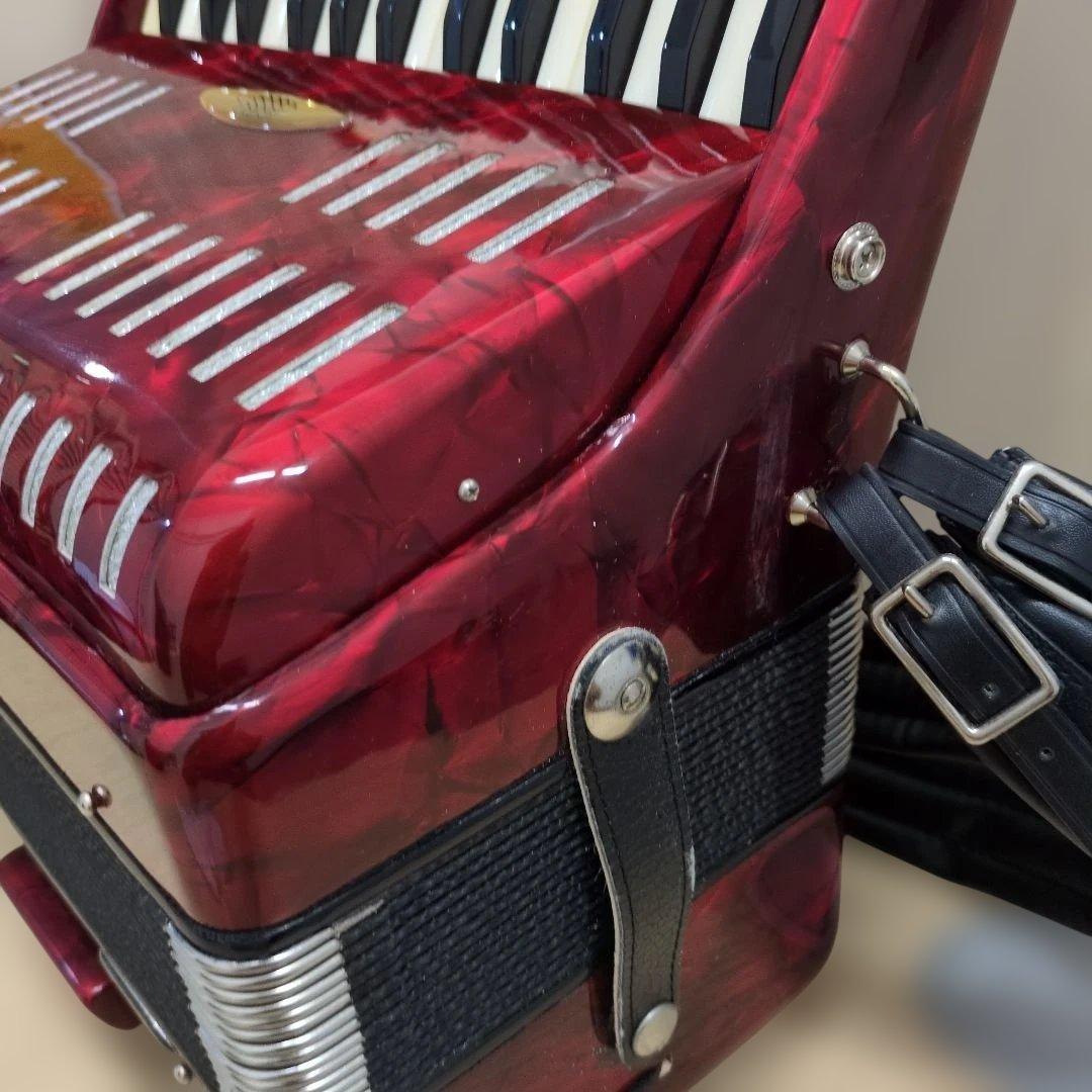 Yamaha アコーディオン レッド B-27C袋付き