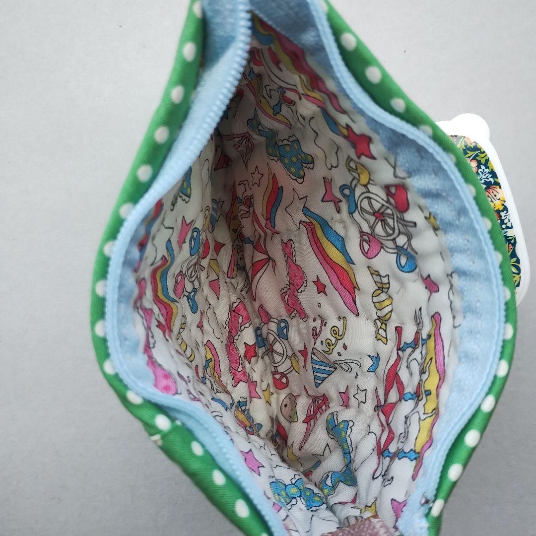 ♡まいたけ様♡専用　パッチワークポーチ（色鉛筆）緑