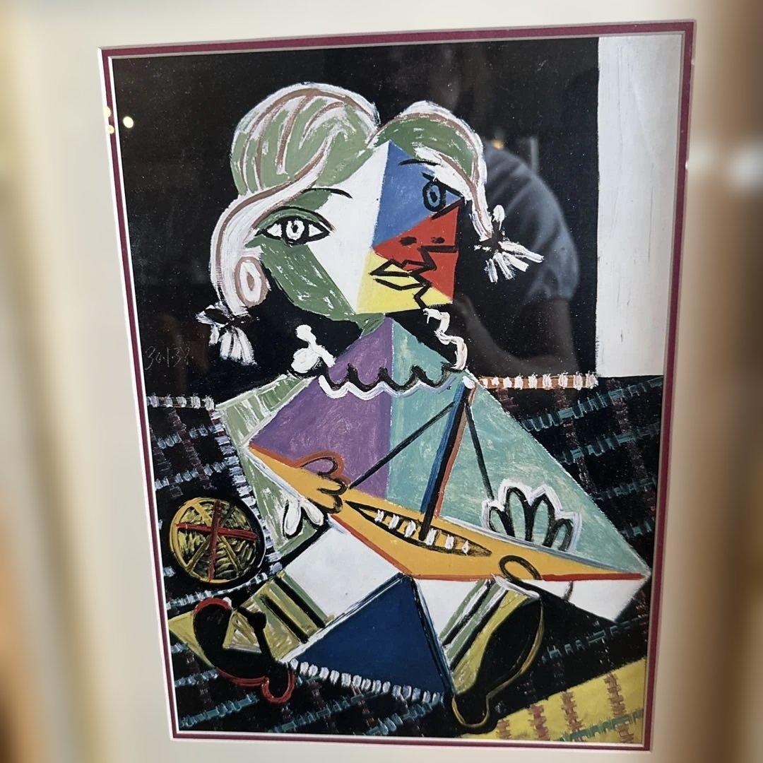 瞬間的お値下げ❣️サマーセール‼️パブロ・ピカソ 女と船 絵画　印刷
