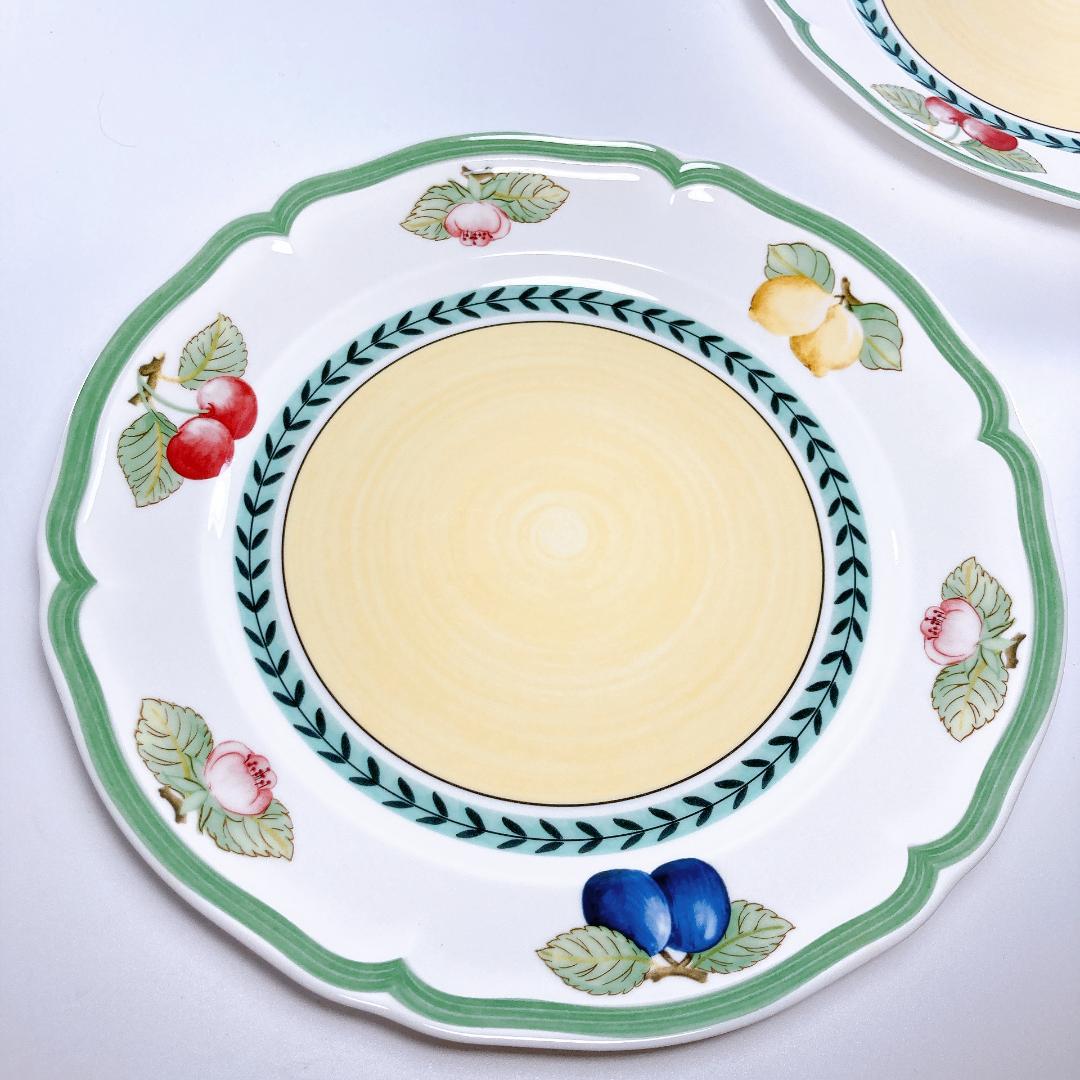 ビレロイ＆ボッホ フレンチガーデン 27㎝ プレート 4枚　|3823|