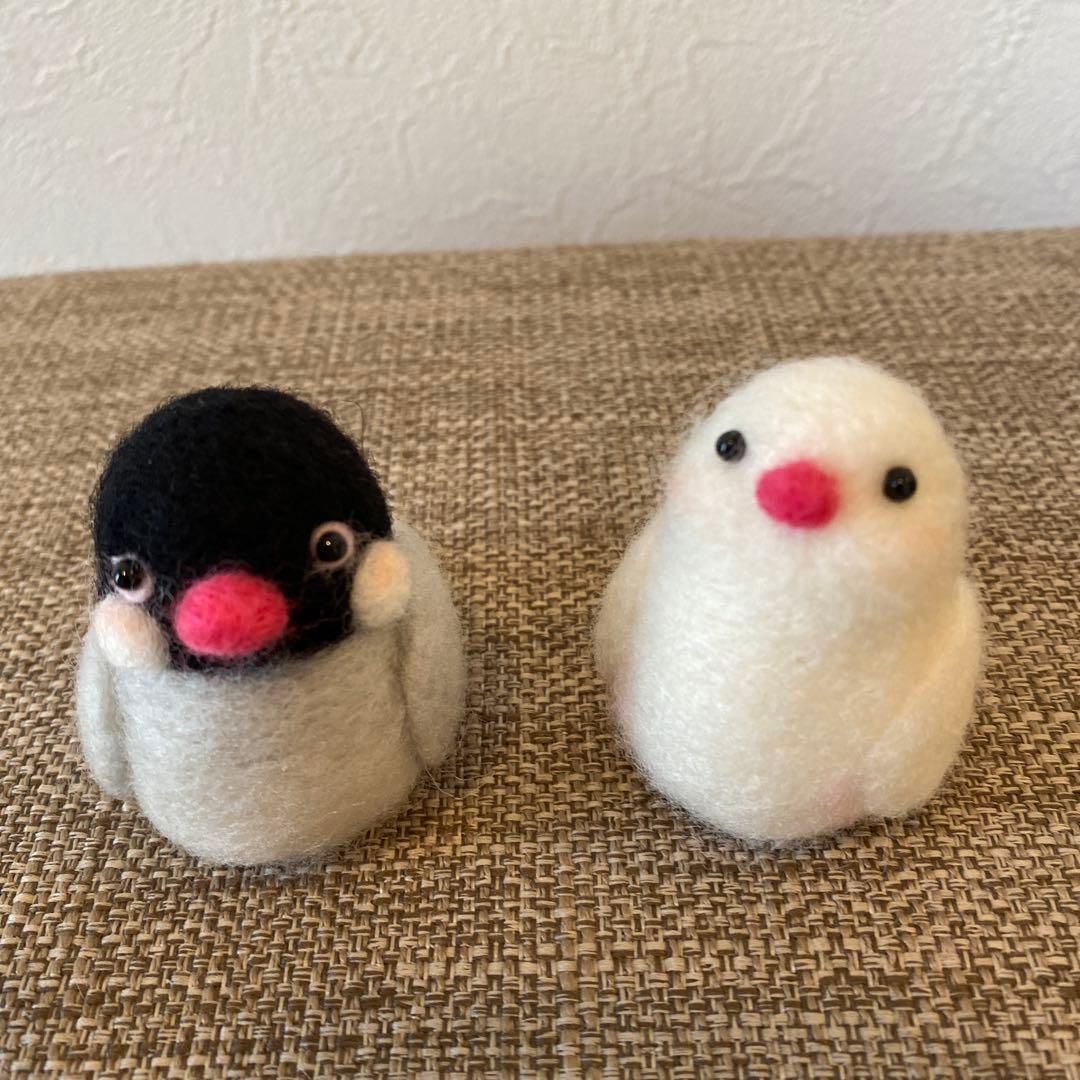 シトラスグリーンリース&2羽の文鳥さん