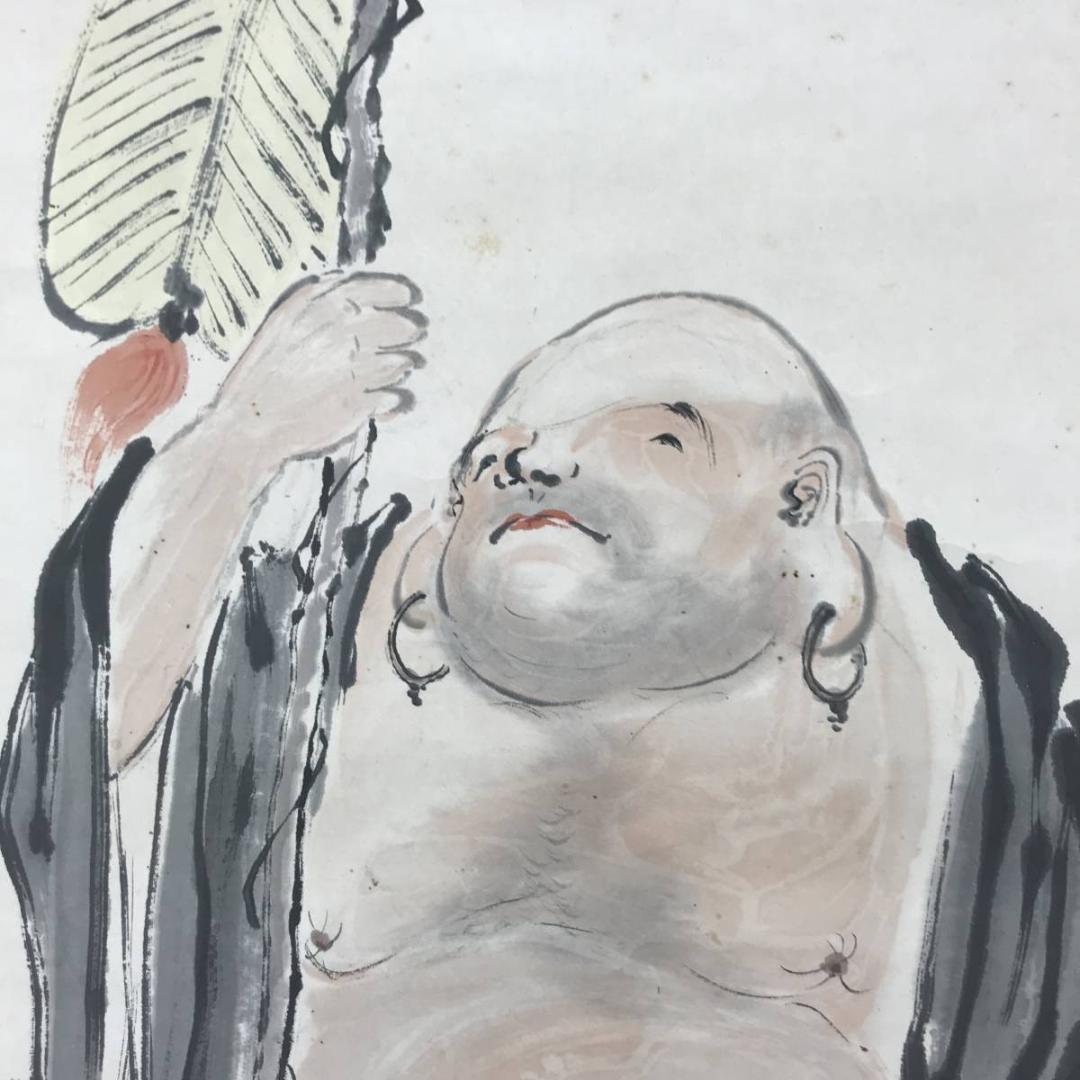 作者不詳/布袋図/人物図/掛軸/名家伝来/AC-516