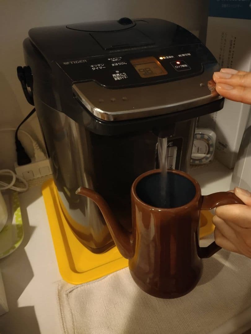 タイガー　【蒸気レス】　VE電気ポット　とく子さん　プログラムタイマーセット