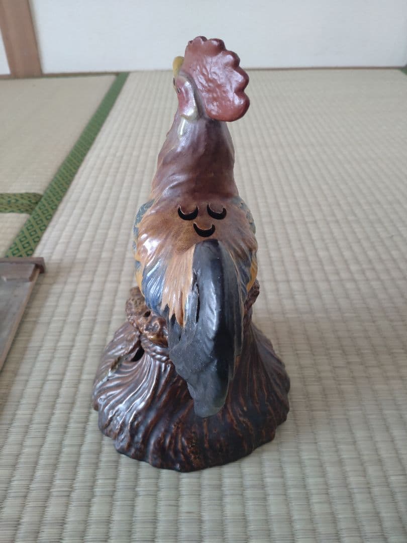 初代中村梅山　鶏伏せ香炉、蚊取り線香　　九谷