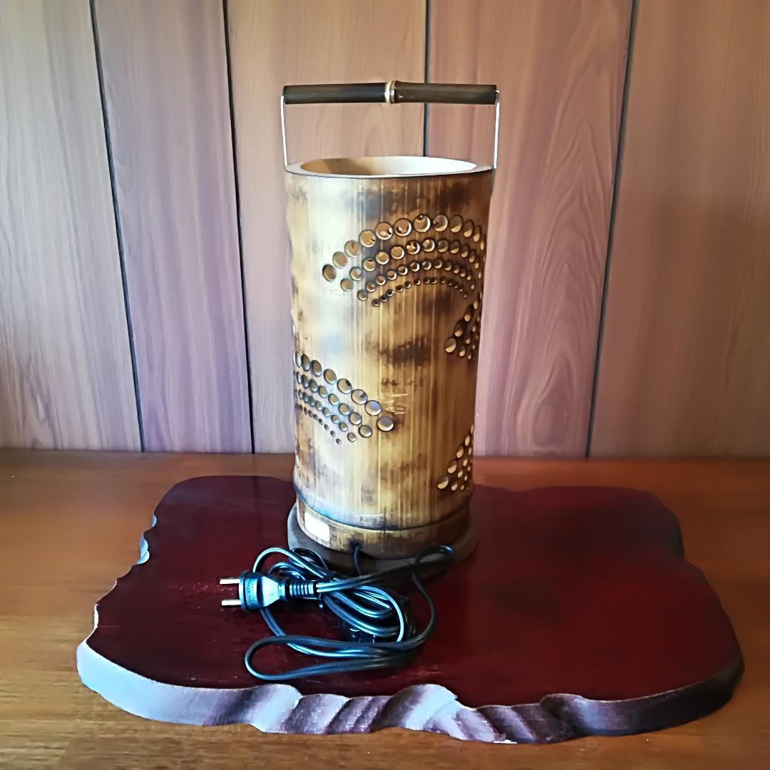 癒し灯火　竹行灯　No23175