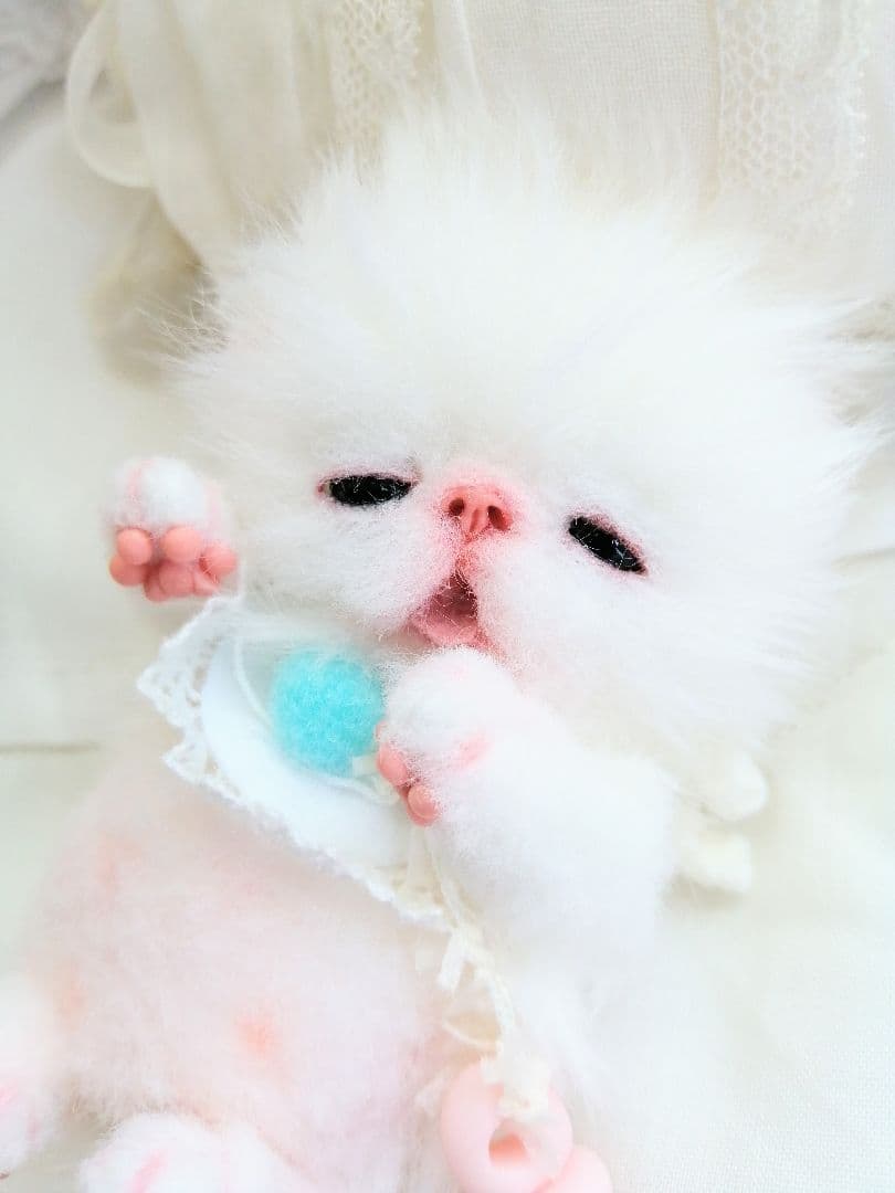 とも様❤️御予約♡おしゃぶり♡お腹ぽっこり子猫ちゃん♡アートドール♡ぬいぐるみ♡