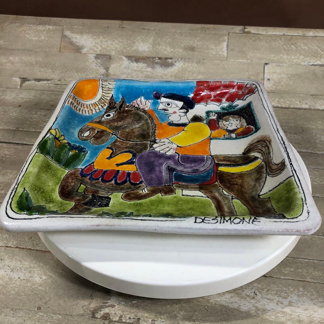 DESIMONE 陶器製馬の皿　ヴィンテージ　レア品物　✨