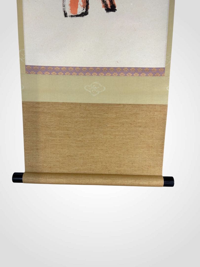 【中古品】大亀老師筆　立雛　『桃花依旧笑春風』共箱