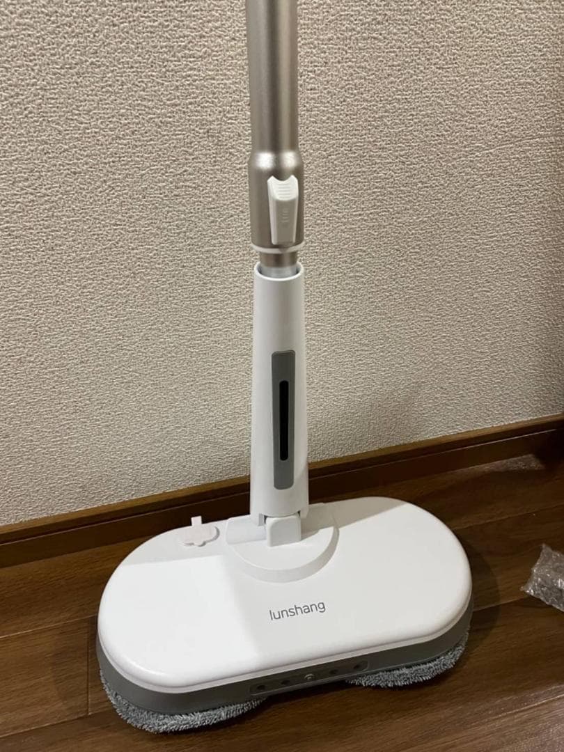 乾湿両用のコードレス電動モップ 回転式 長さ調節可能