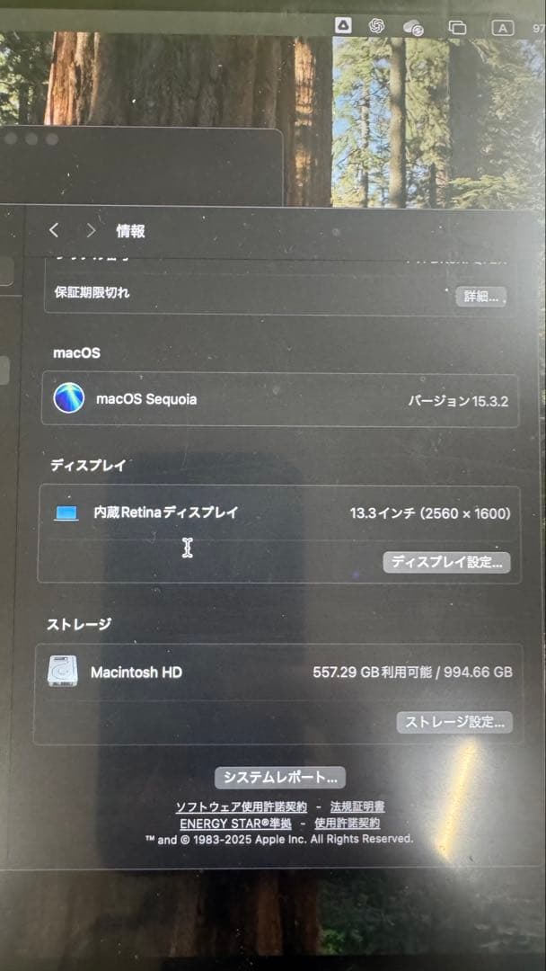 Apple MacBook Air M1, 2020 16GB 1TB画面線あり