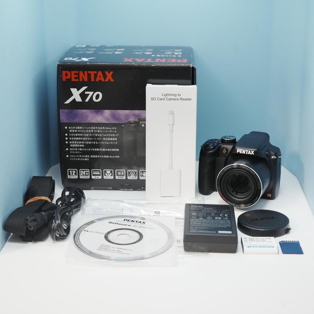 PENTAX X70 デジカメ スマホ転送OK 美品 a5074