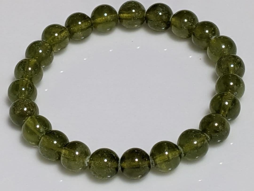 希少！　天然石　ベスビアナイト　ブレスレット　8mm　14cm　No.566