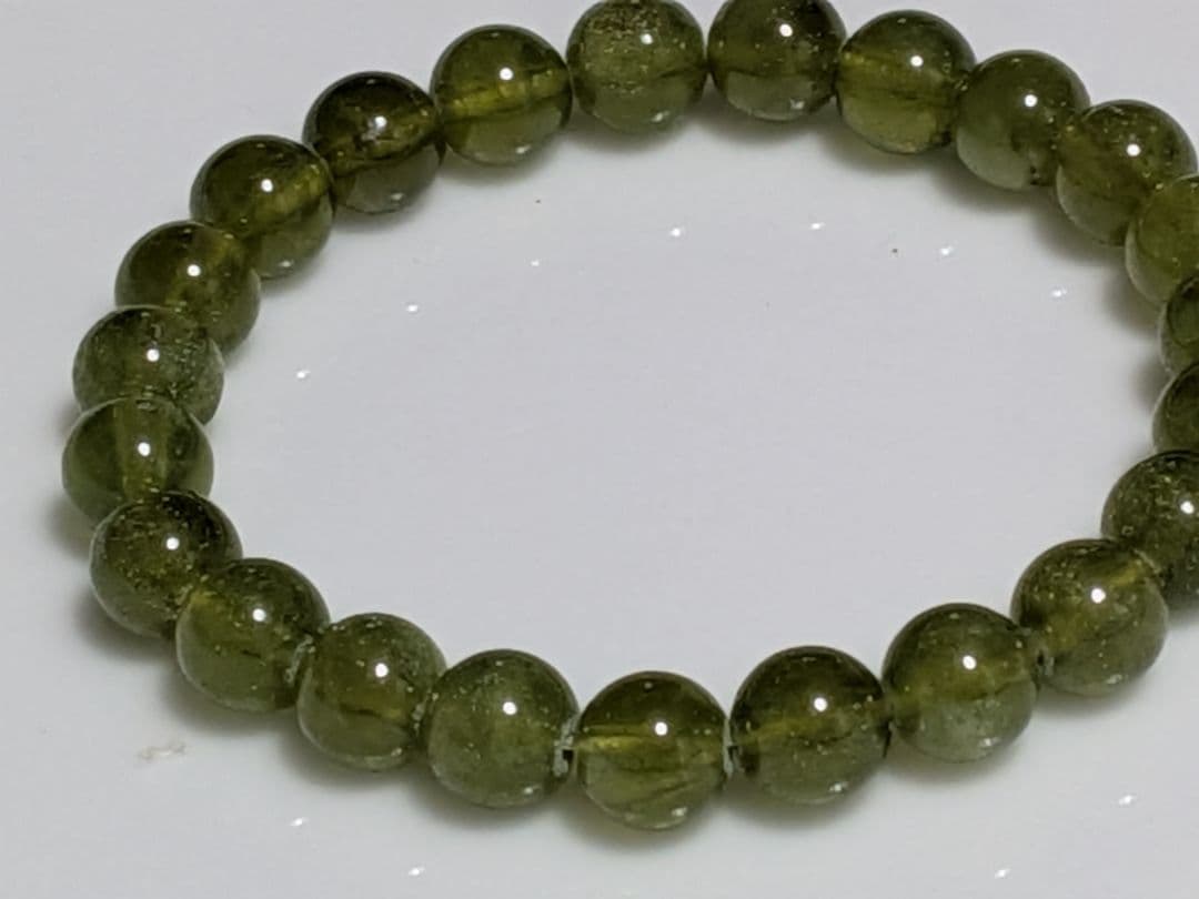 希少！　天然石　ベスビアナイト　ブレスレット　8mm　14cm　No.566