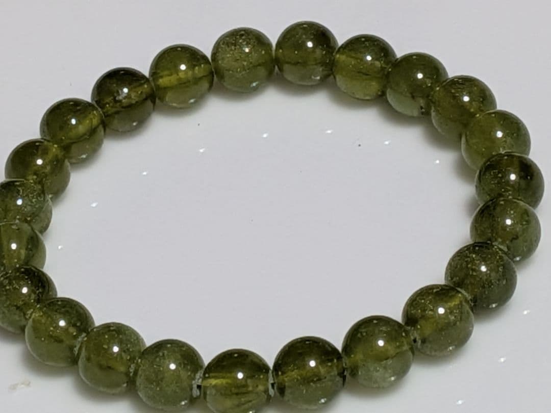 希少！　天然石　ベスビアナイト　ブレスレット　8mm　14cm　No.566