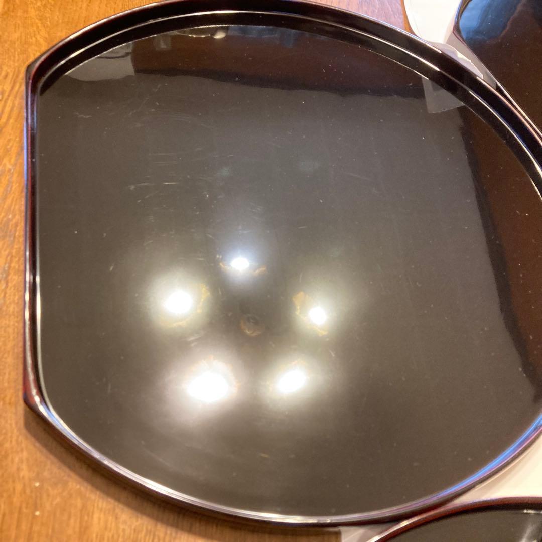 御膳　6枚　漆器　会津塗り