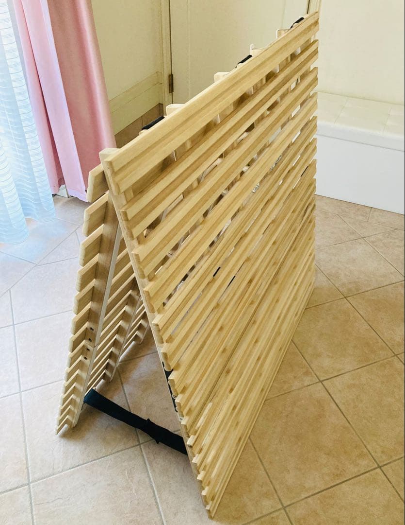 ree.２台セット送料込アイリス桐木製シングルサイズ折りたたみベッド