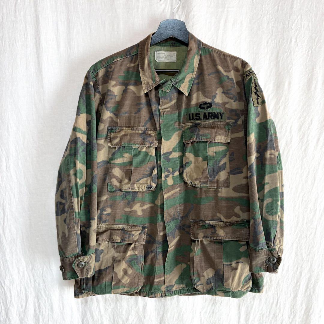 60s 70s 米軍 グリーンリーフカモ ジャングルファティーグ ジャケット S