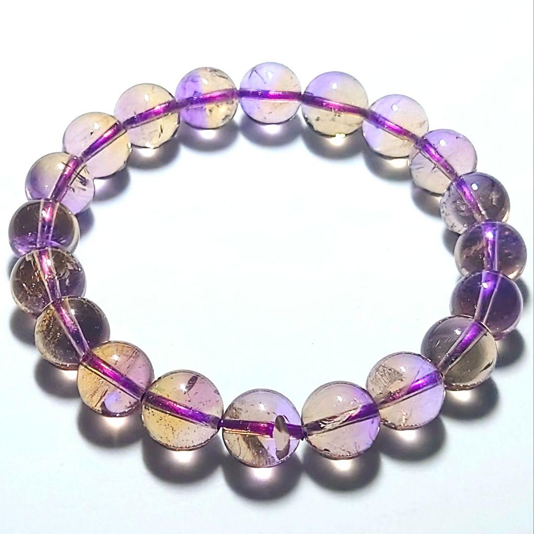 ★(くつくつ！)トップグレードアメトリン 9.8ミリ珠ブレス(SA+)