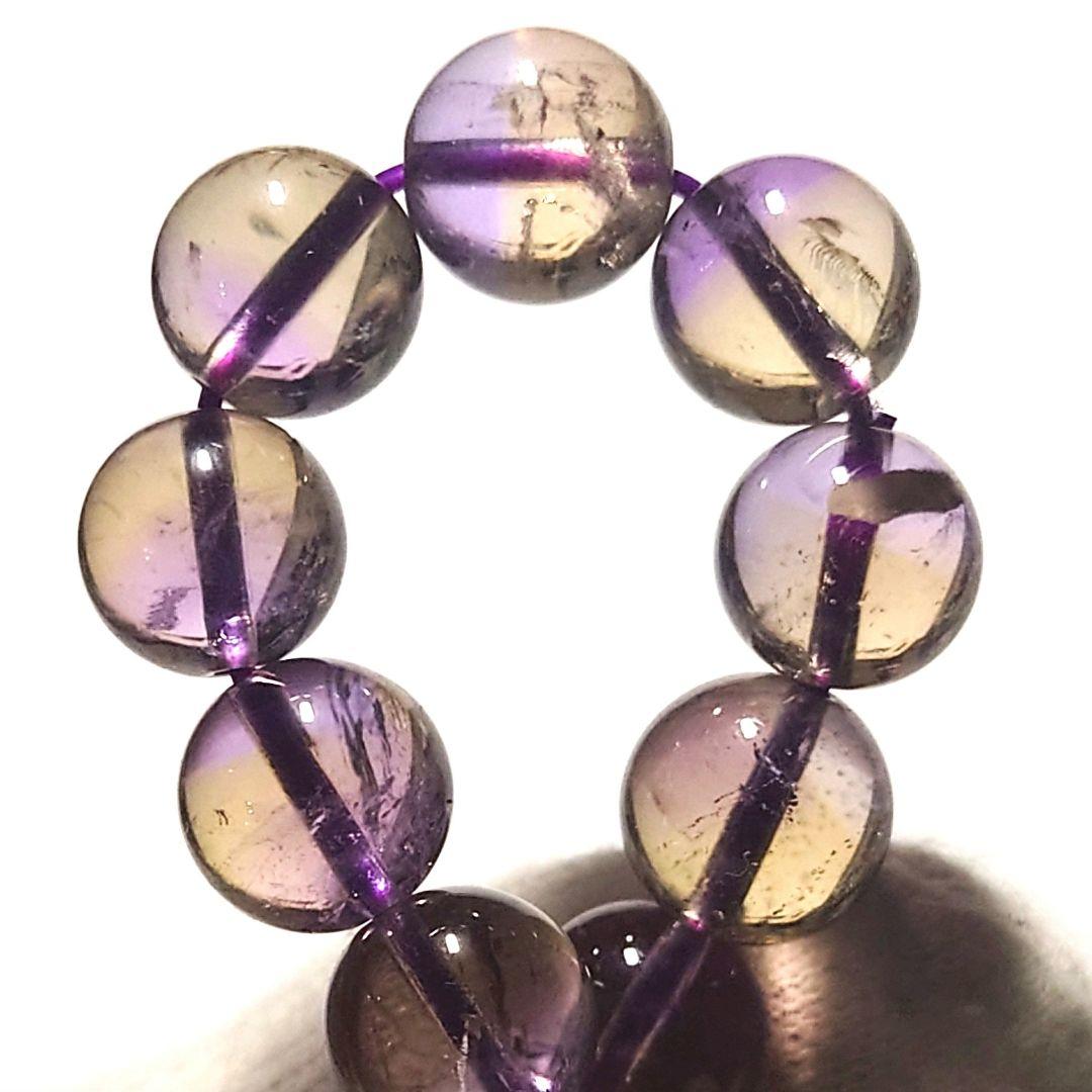 ★(くつくつ！)トップグレードアメトリン 9.8ミリ珠ブレス(SA+)