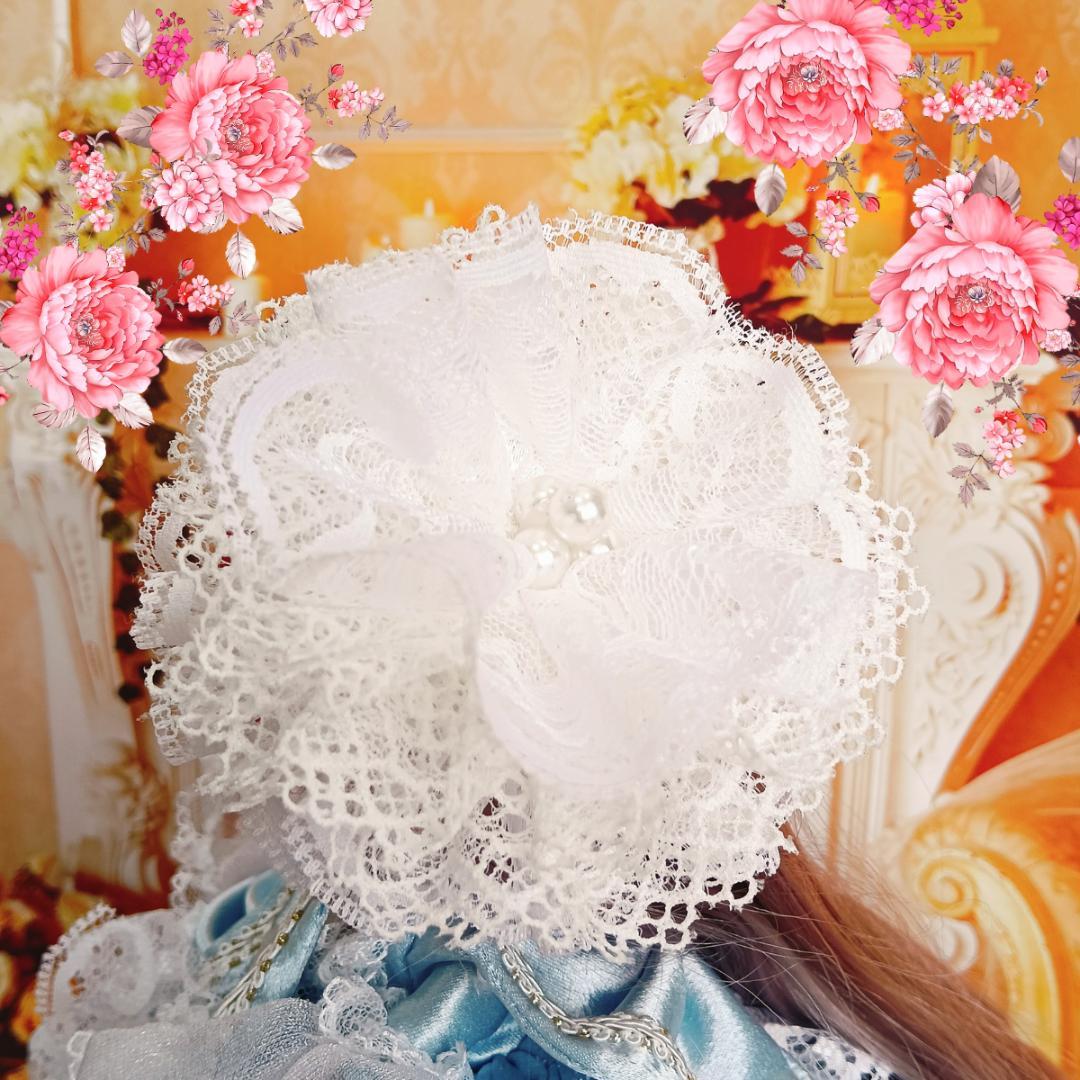 リカちゃんサイズ　お姫様ドレス　アイスブルー　22㎝ドール服　氷雪姫　手作り