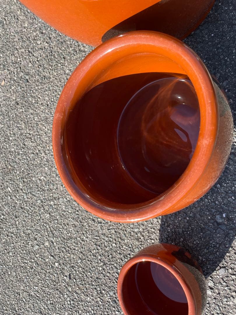 ぬか漬けの壺の大、中、小の3個セット