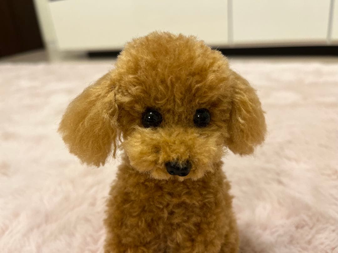 【ちょこましゅまろ様】 トイプードル編みぐるみ（植毛）　犬 【お座りポーズ】