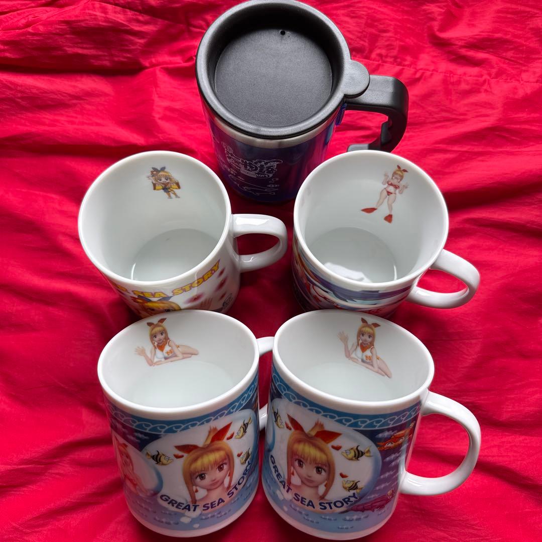 海物語 マグカップ マリンちゃん パチンコ 海物語 マグ 未使用 5個セット