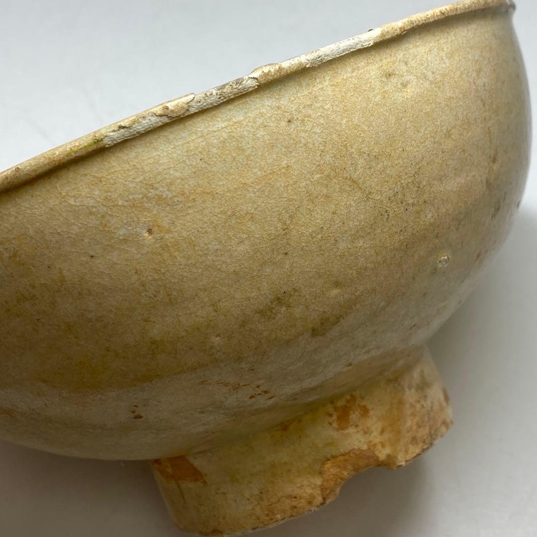 中国宋時代 宗白磁茶碗 w15cm 東キ7-1206②